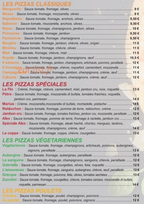 Le camion pizza d'alex — carte page 1