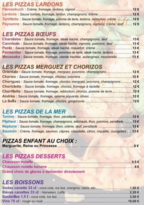Le camion pizza d'alex — carte page 2