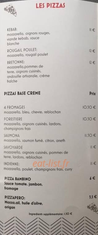Le Camion Pizza — carte page 3
