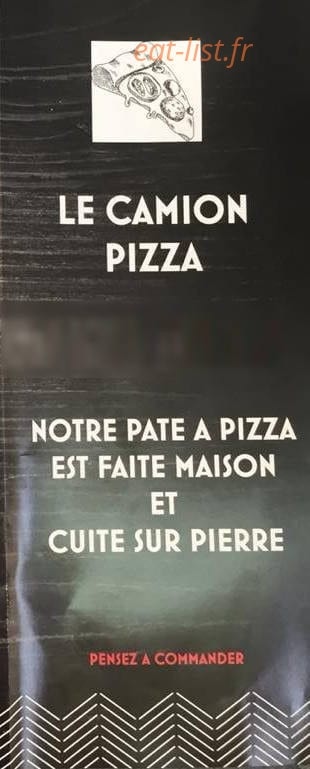Le Camion Pizza — carte page 1
