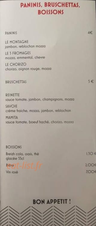 Le Camion Pizza — carte page 4