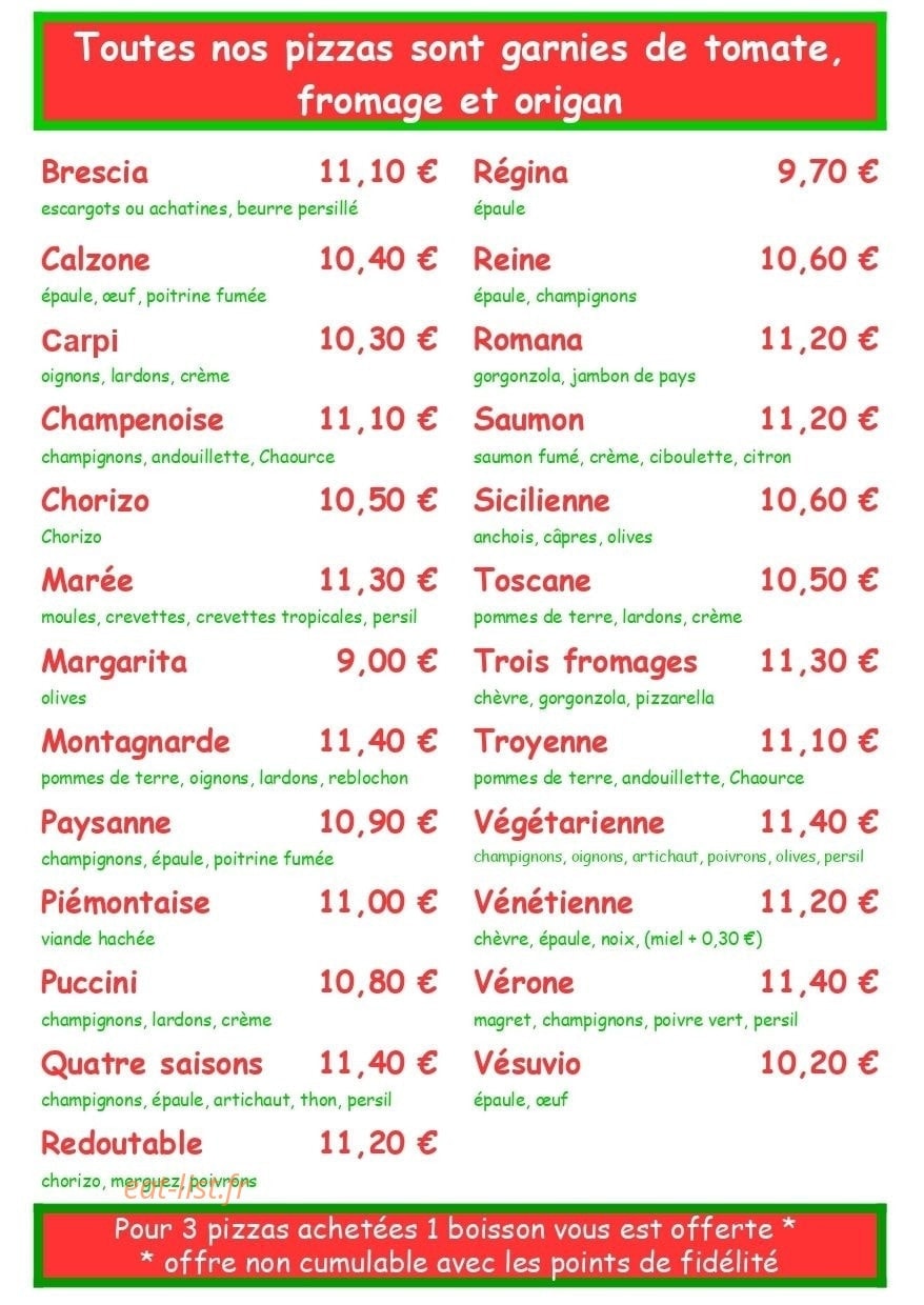 Le Camion Rouge - Pizza Naudot — carte page 2