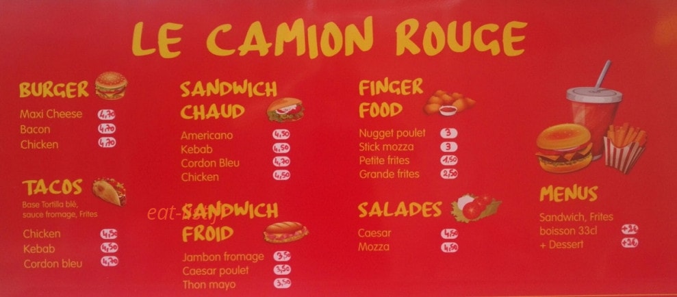 Le camion rouge — carte page 1