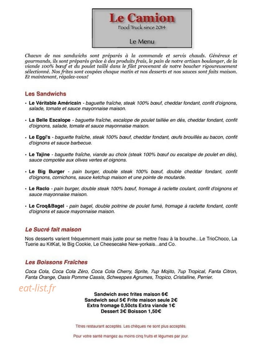 Le Camion — carte page 1