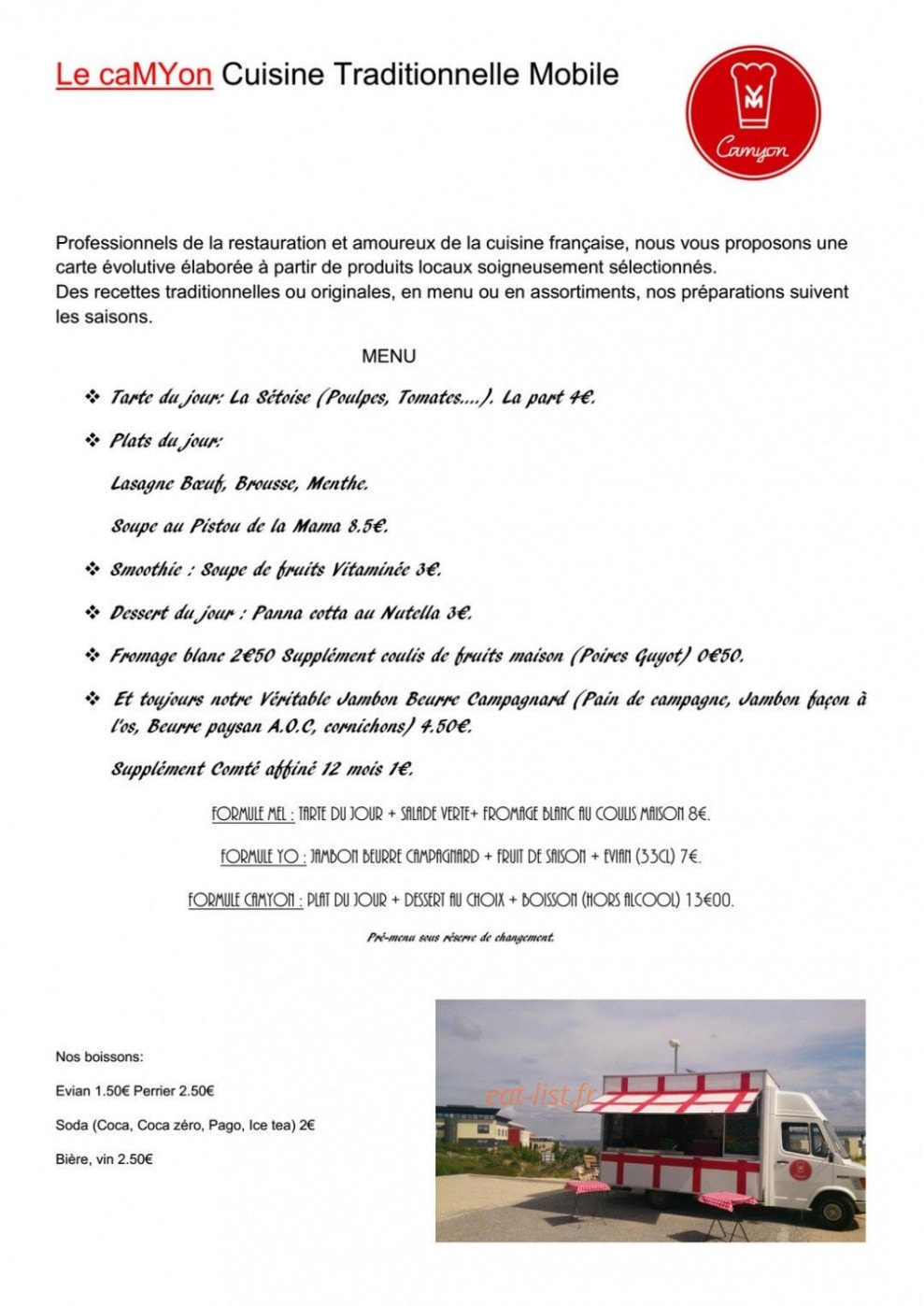 Le camyon — carte page 1