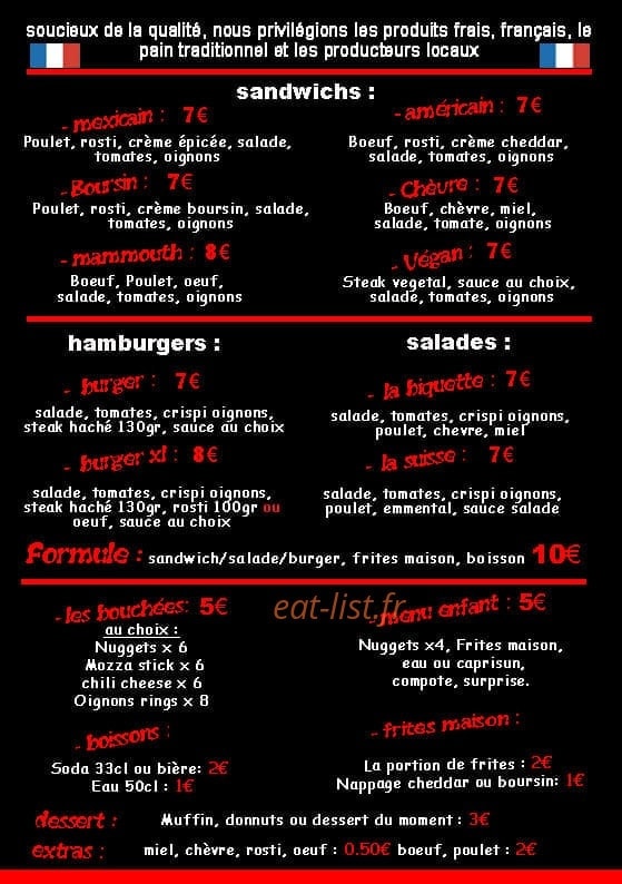 Le casse croute — carte page 2