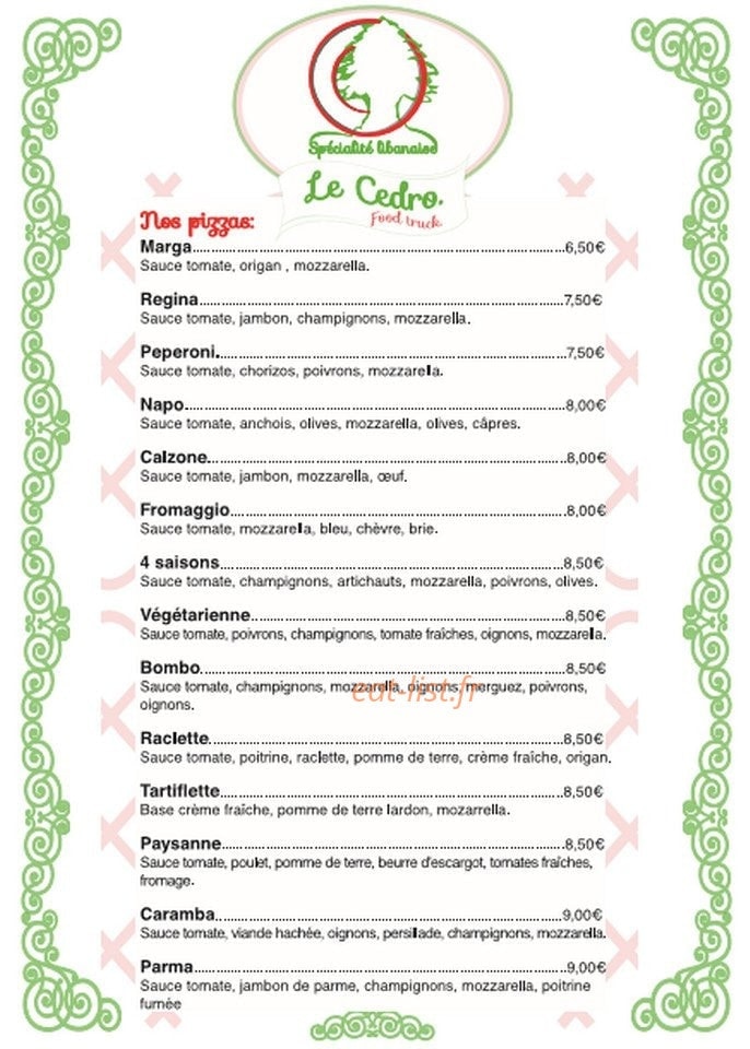 Le Cedro — carte page 3