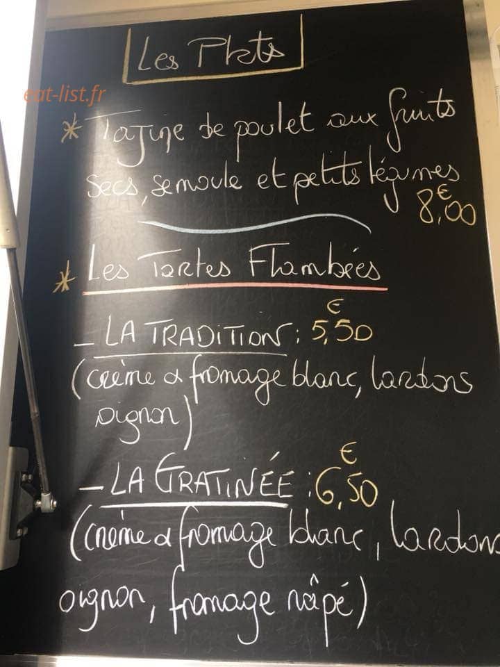 Le Chef Gourmet — carte page 1
