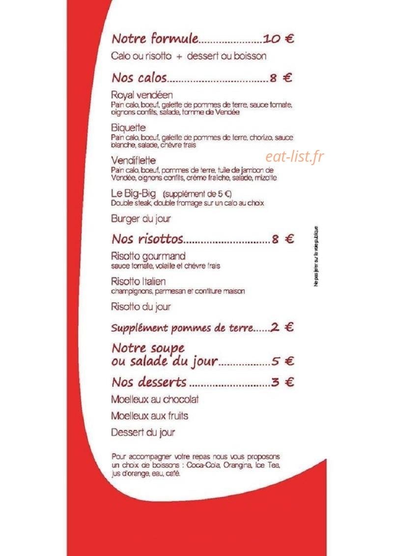 Le Chouan Gourmand — carte page 2
