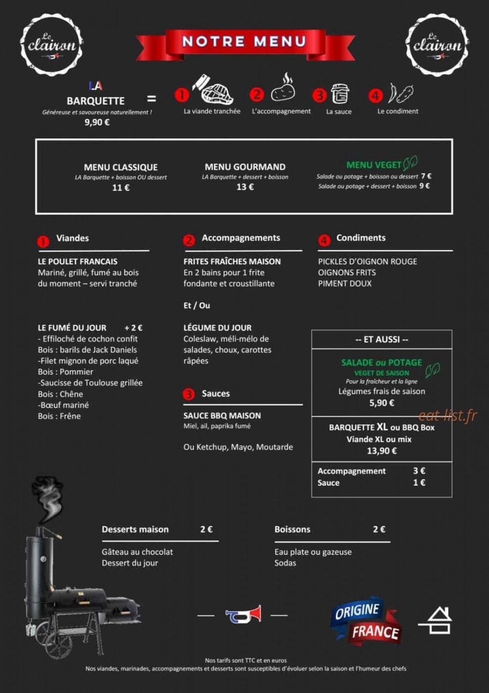 Le Clairon — carte page 1