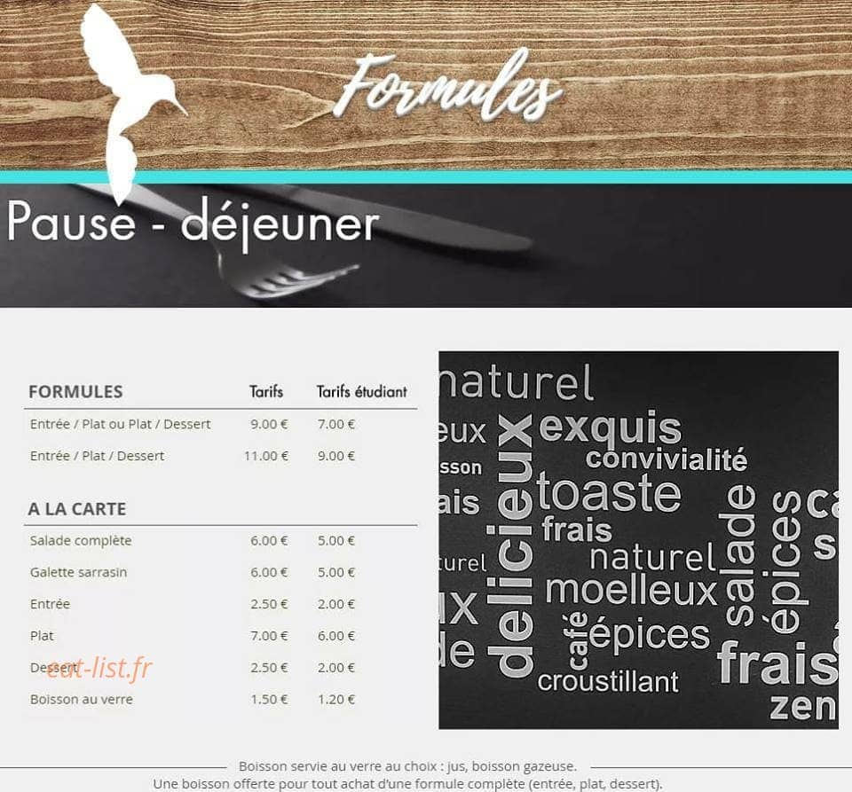 Le Colibri — carte page 1