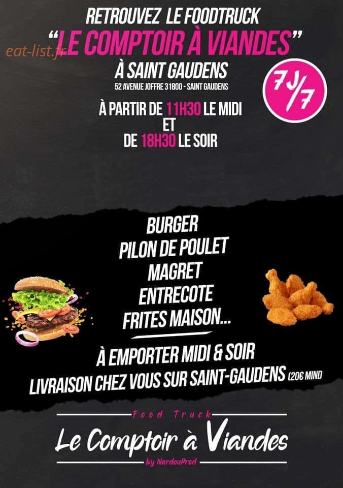 Le comptoir à viandes — carte page 1