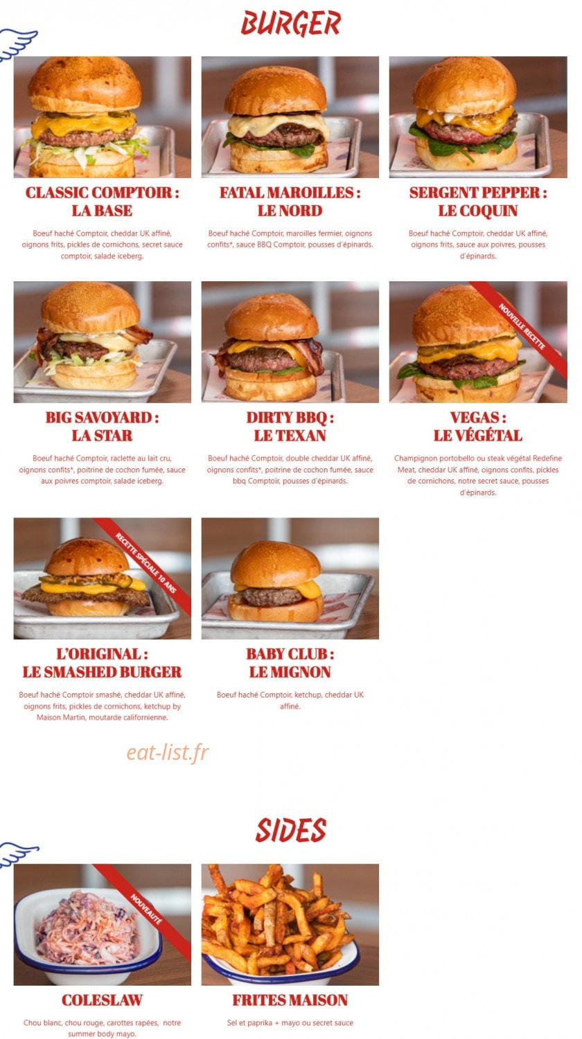 Le Comptoir Volant — carte page 1