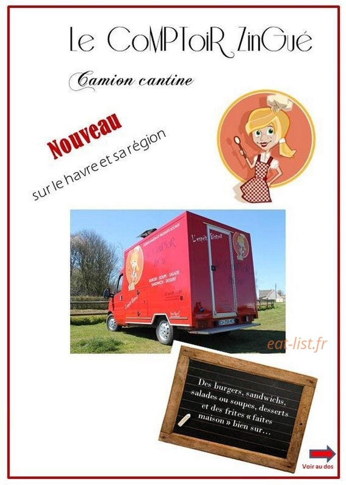 Le Comptoir Zingué — carte page 1