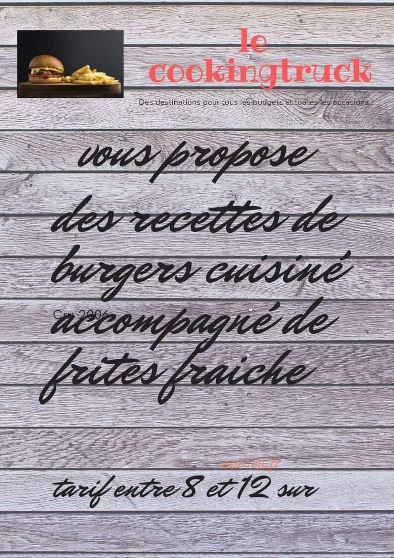 Le cookingtruck — carte page 1