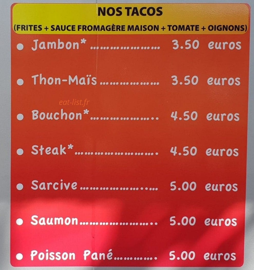Le Coup D'Food — carte page 3