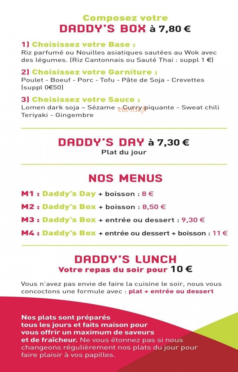 Le Daddy's Wok — carte page 2