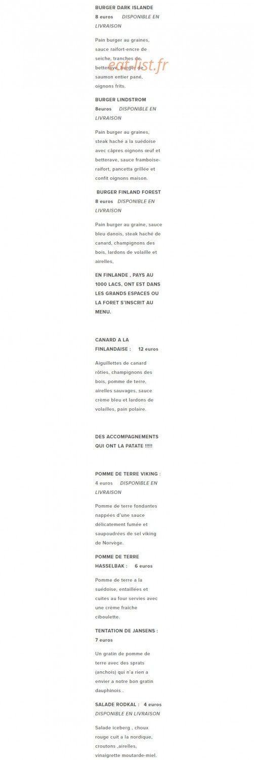 Le danish — carte page 2