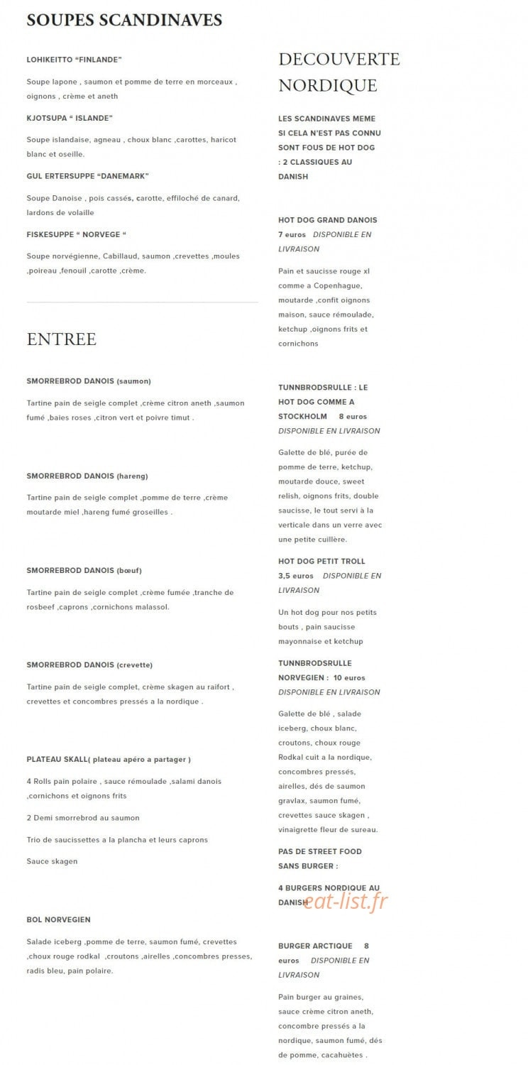 Le danish — carte page 1