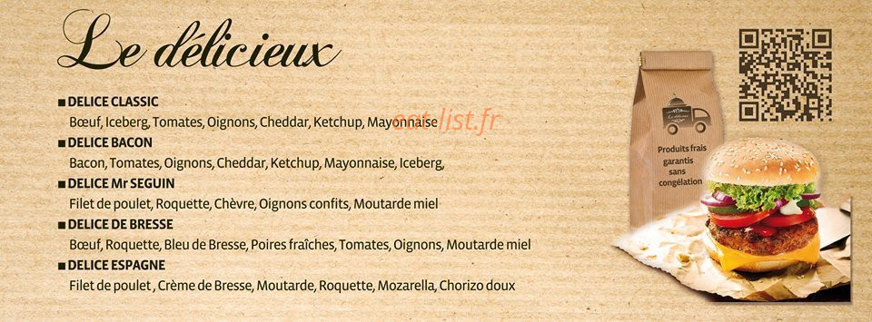 Le délicieux — carte page 1