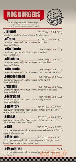 Le diner's — carte page 2