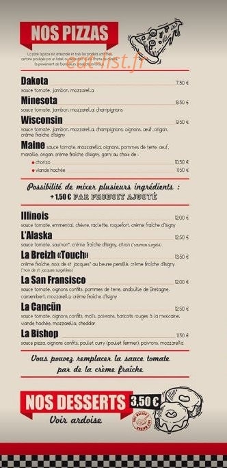 Le diner's — carte page 3