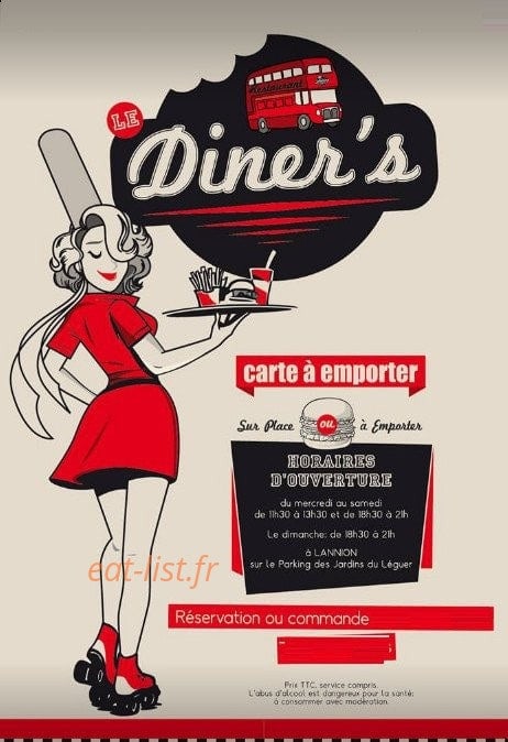 Le diner's — carte page 1