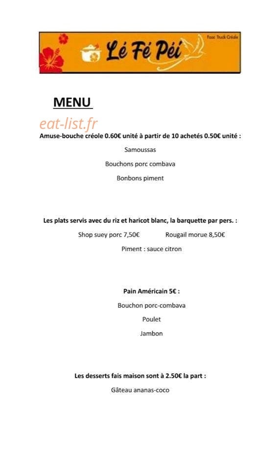 Lé Fé Péi — carte page 1