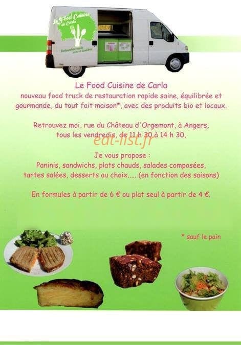 Le Food Cuisine de Carla — carte page 1