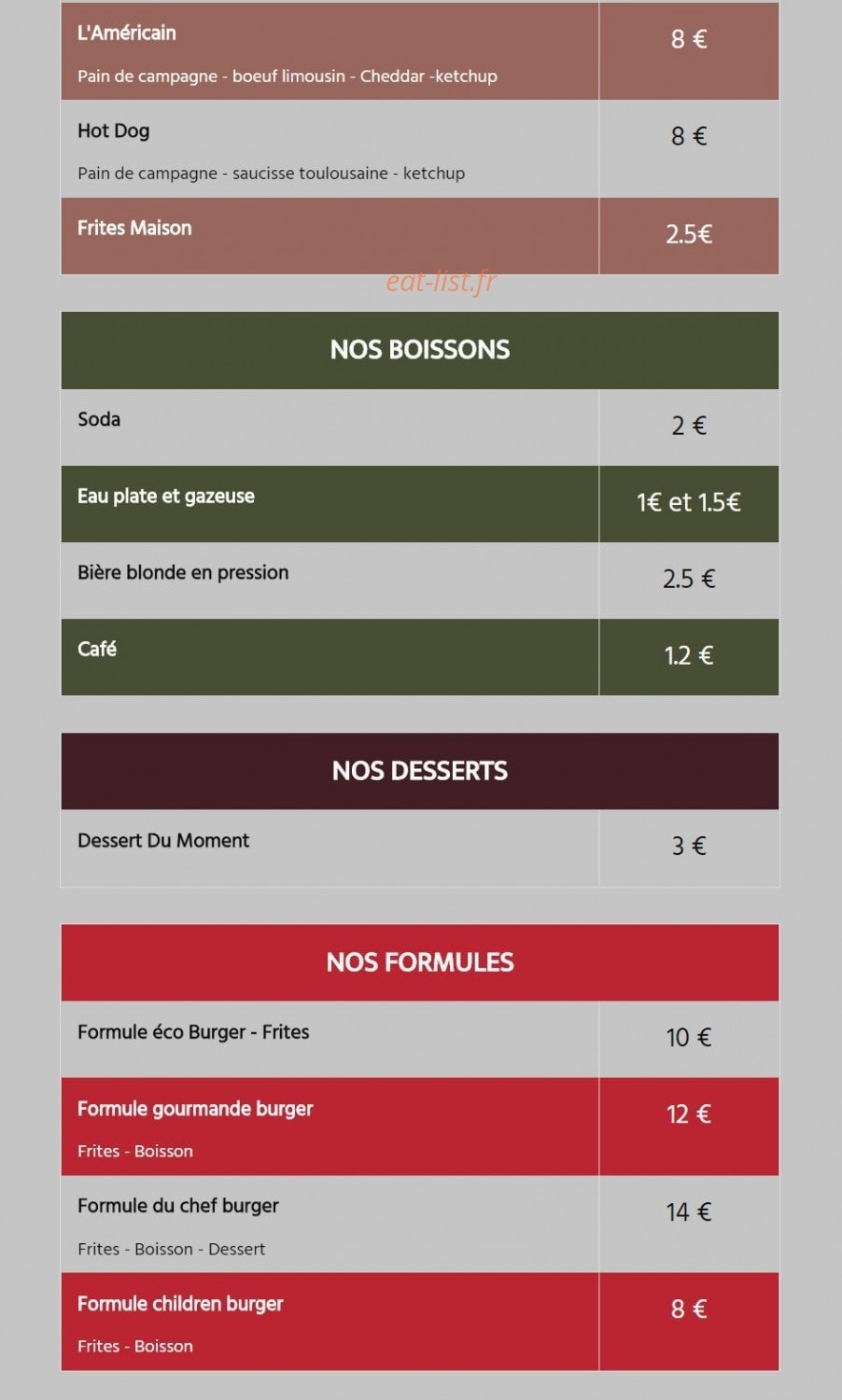 Le Food Truck by VA. — carte page 2