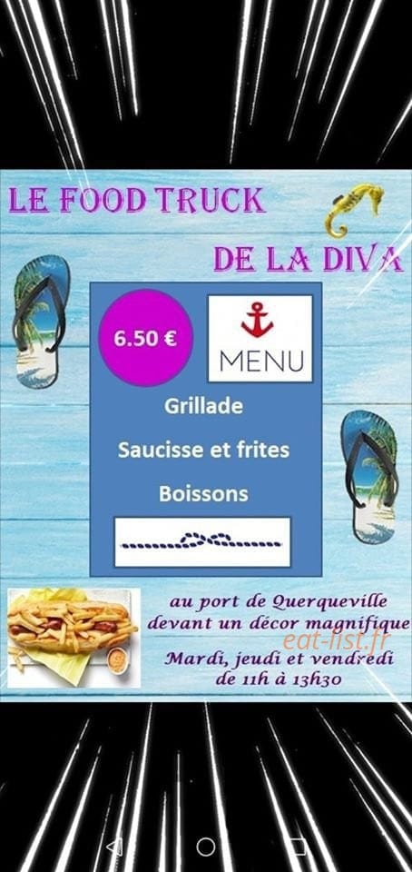 Carte et menu de Le Food Truck de la Diva à Querqueville — Menu à la carte