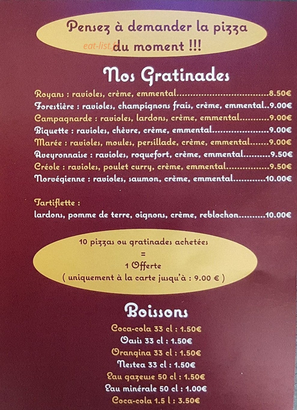 Le Food Truck — carte page 3
