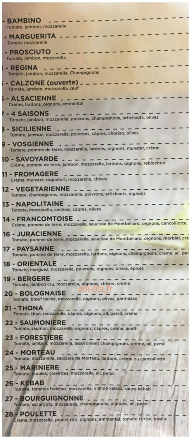 Le Four à Bois — carte page 2