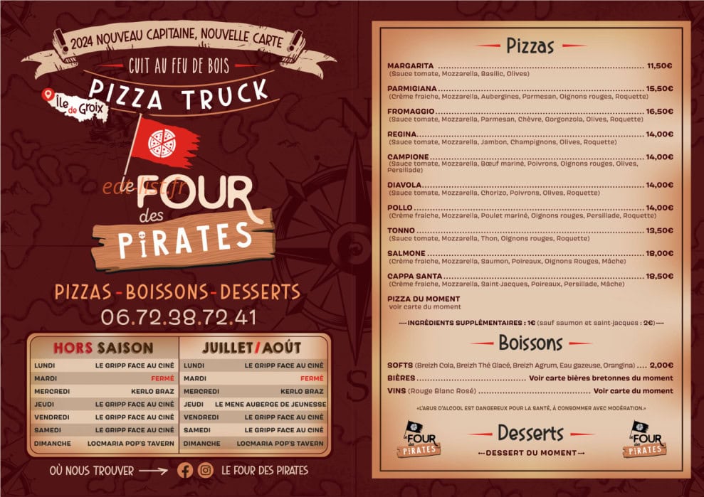Le Four des Pirates — carte page 1