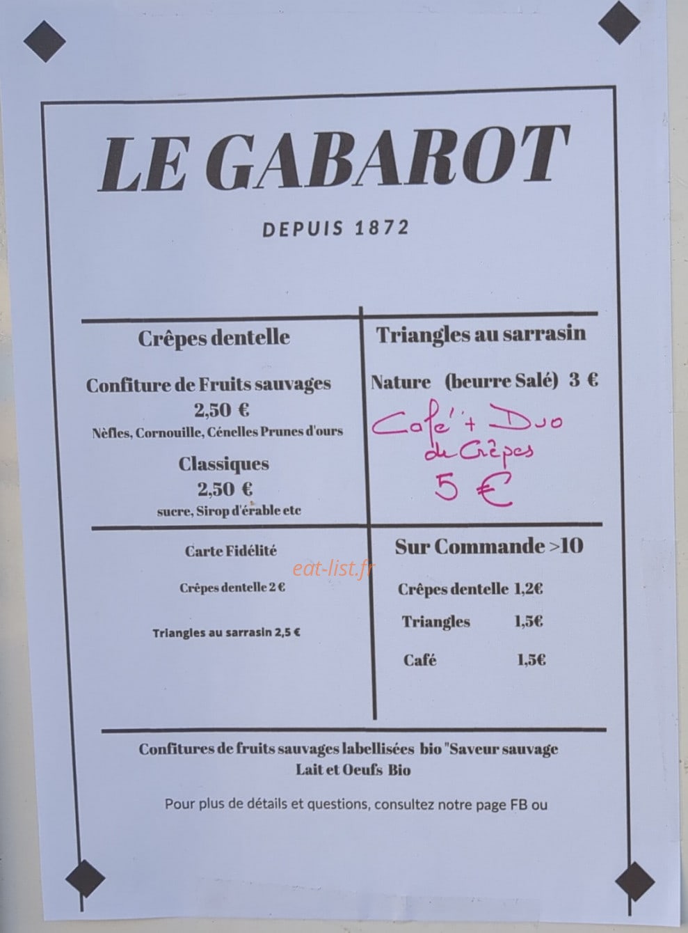 Le Gabarot — carte page 1