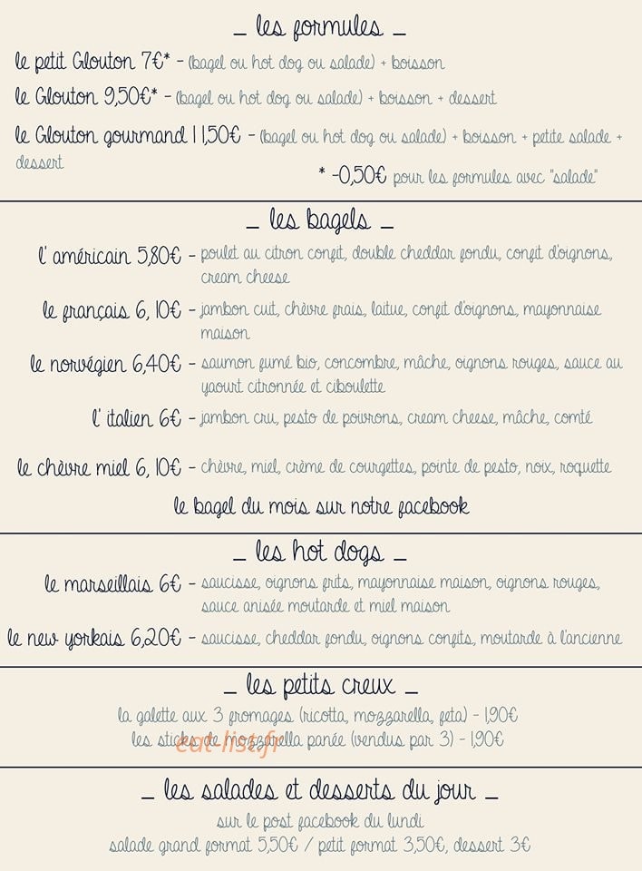Le Glouton — carte page 1