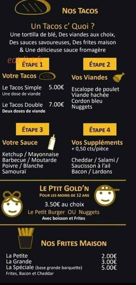Le gold'n — carte page 1