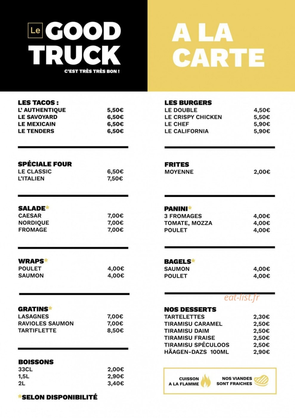 Le Good Truck — carte page 3
