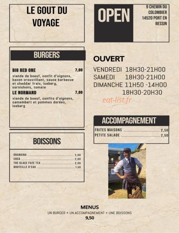 Le Gout du Voyage — carte page 1