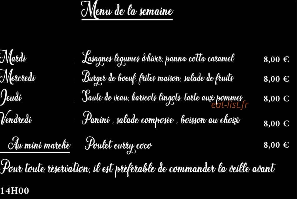 Le Goût du Vrai — carte page 1