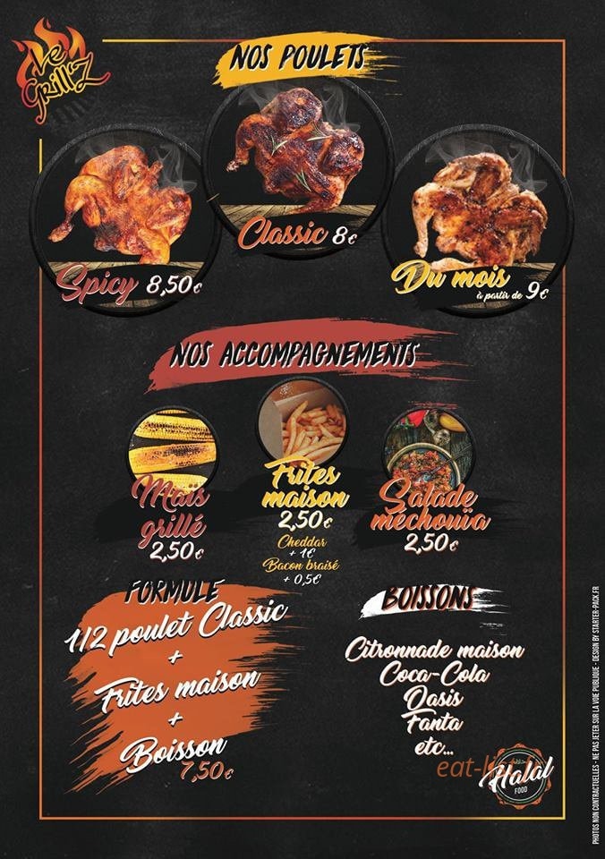 Le Grill'z — carte page 1