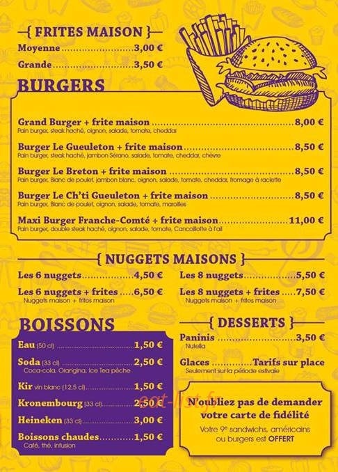 Le Gueuleton — carte page 2