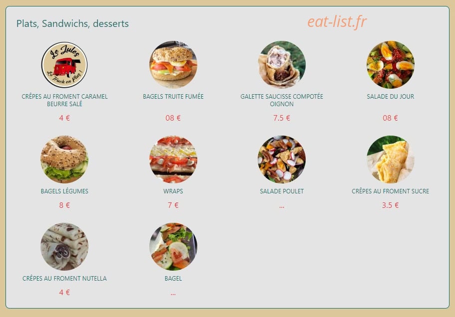 Le Jules — carte page 1