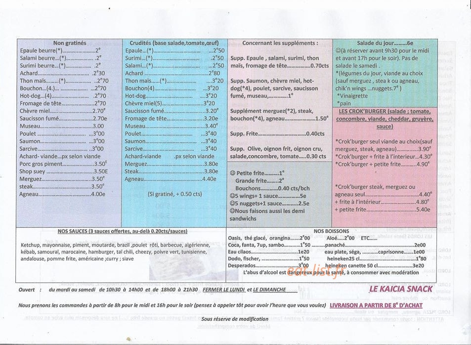 Le Kaïcia — carte page 2