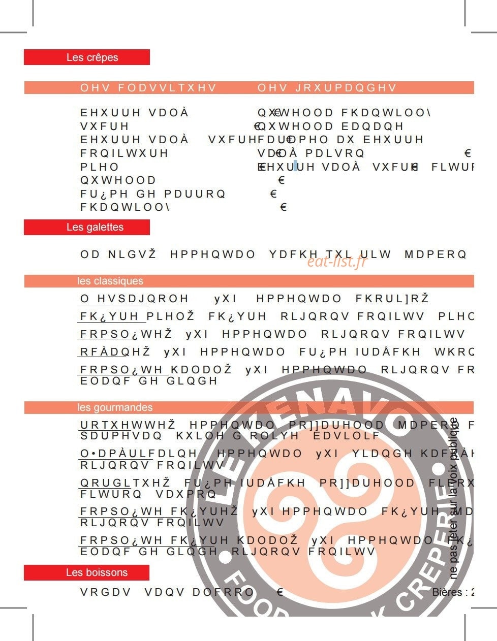 Le kénavo — carte page 1