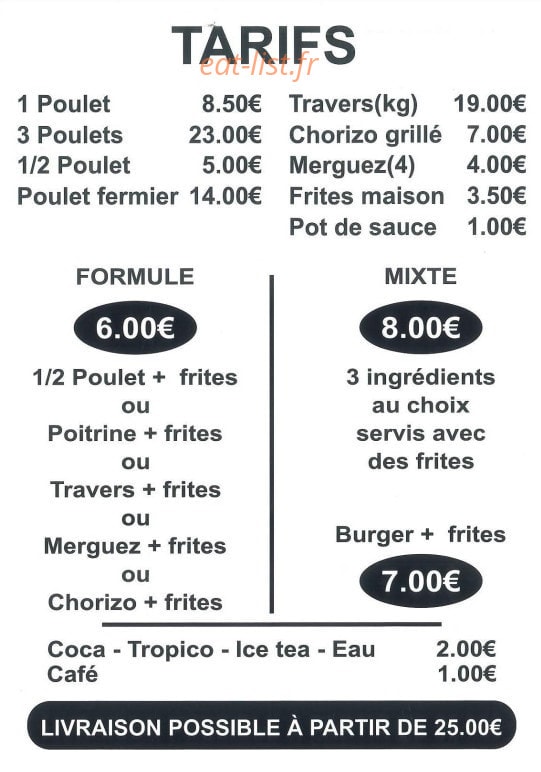 Le King Du Poulet — carte page 2