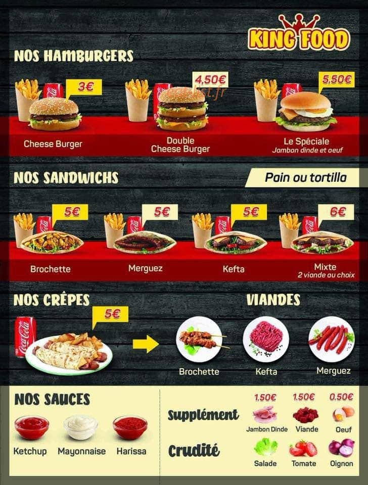 Le king food grill — carte page 2