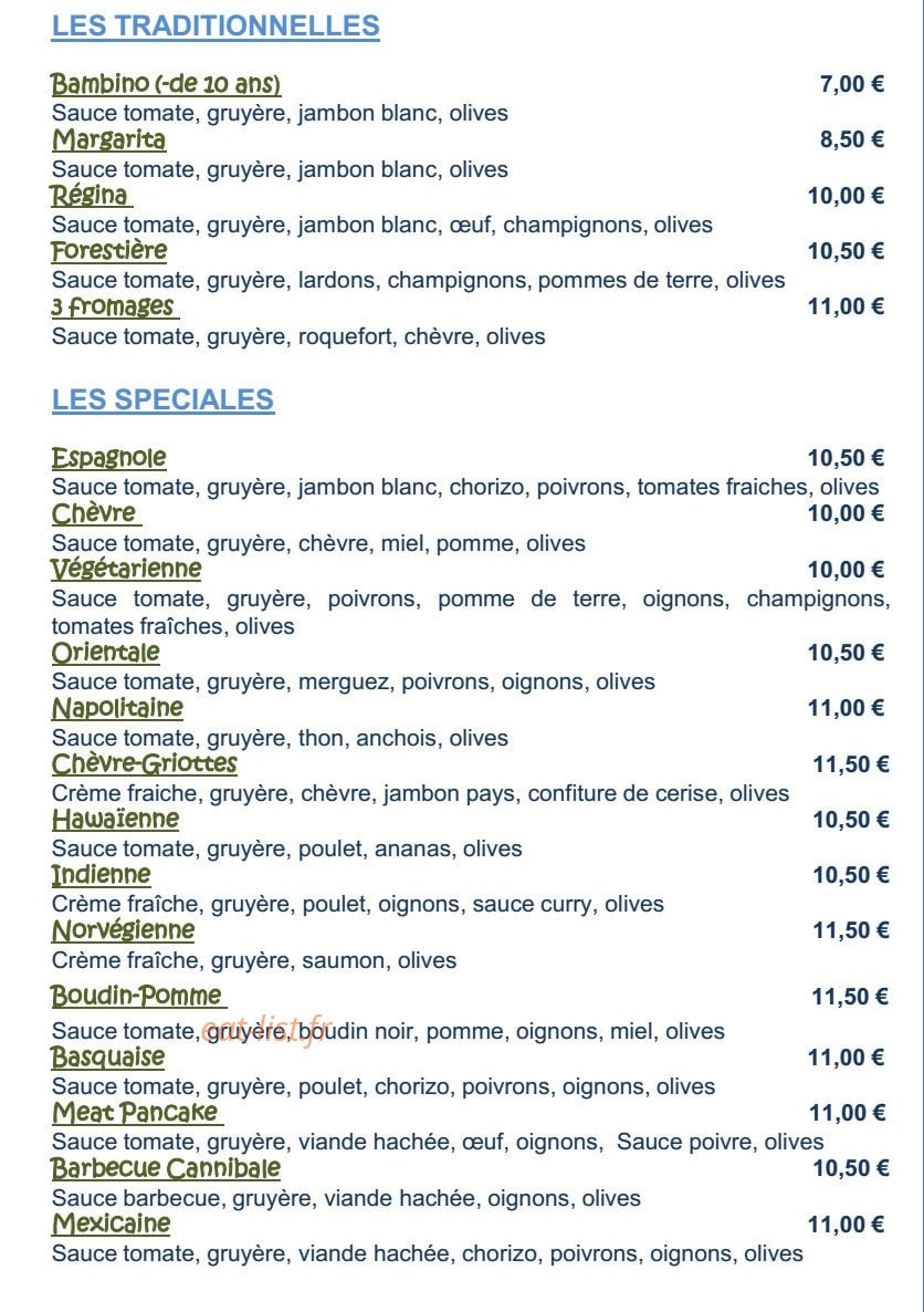 Le Kiosque à Pizz' — carte page 3