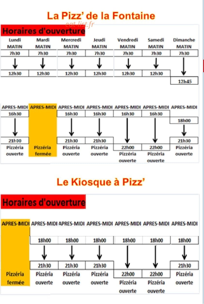 Le Kiosque à Pizz' — carte page 2