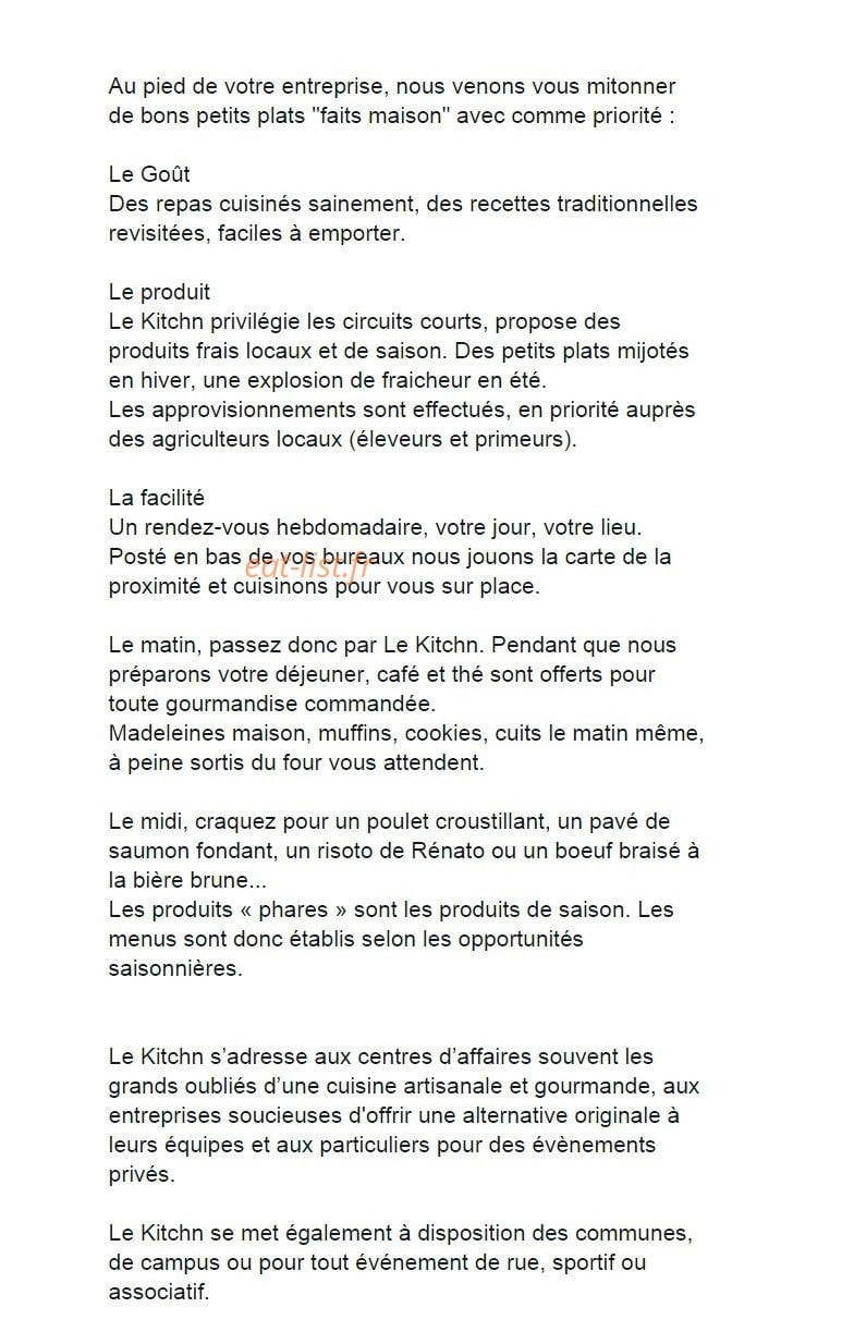 Le Kitchn — carte page 1